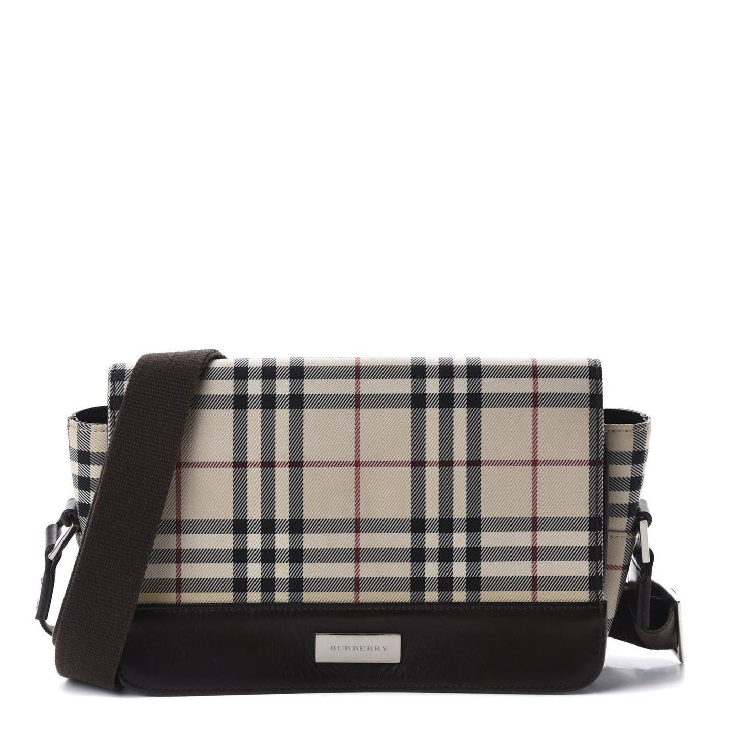 House Check Messenger Bag Brown