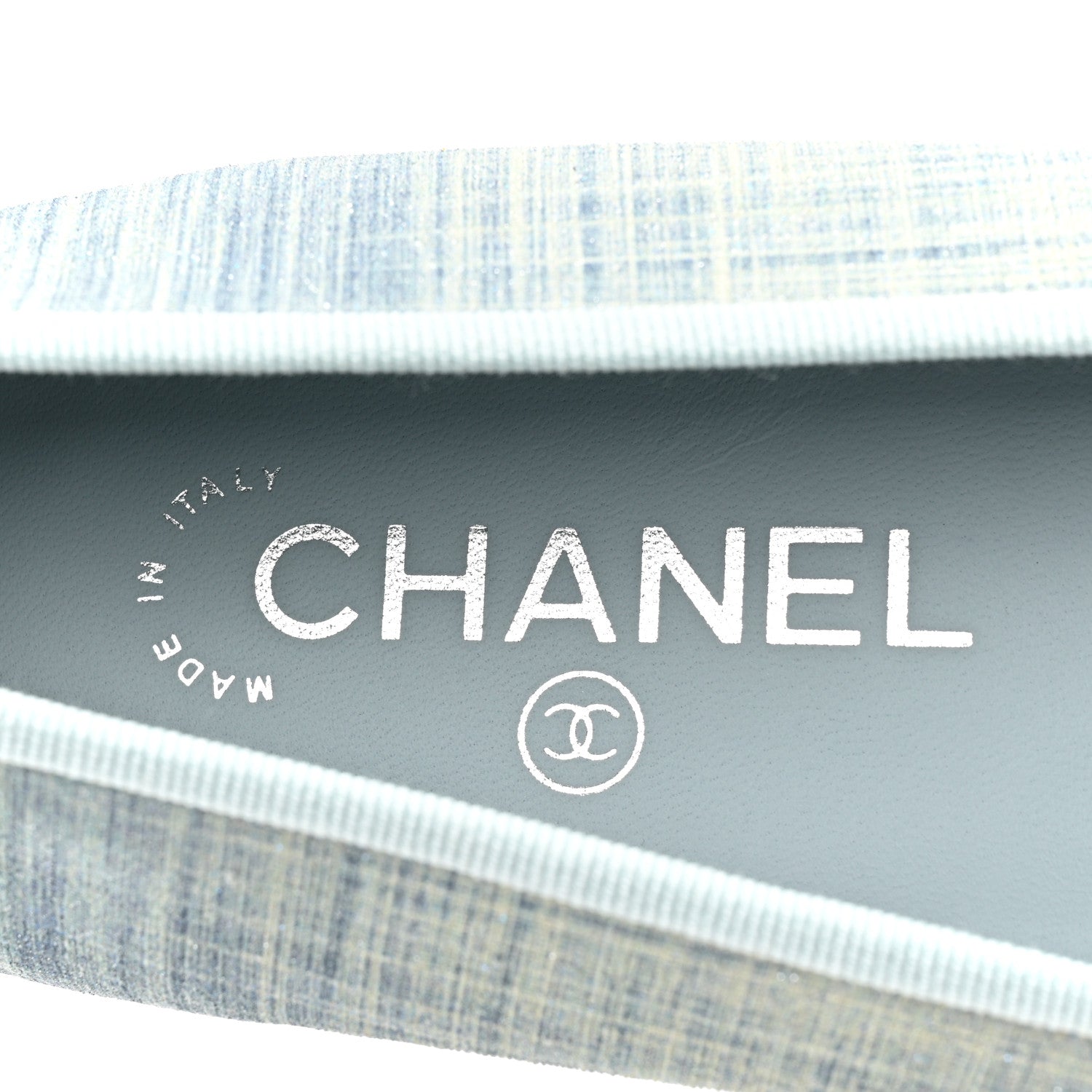 Chanel Denim Lambskin CC Cap Toe Ballerina Flats 41 Light Blue 7 of 12