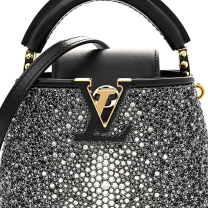 Louis Vuitton Crystal Cowhide Nano Capucines Silver Black 8 of 11