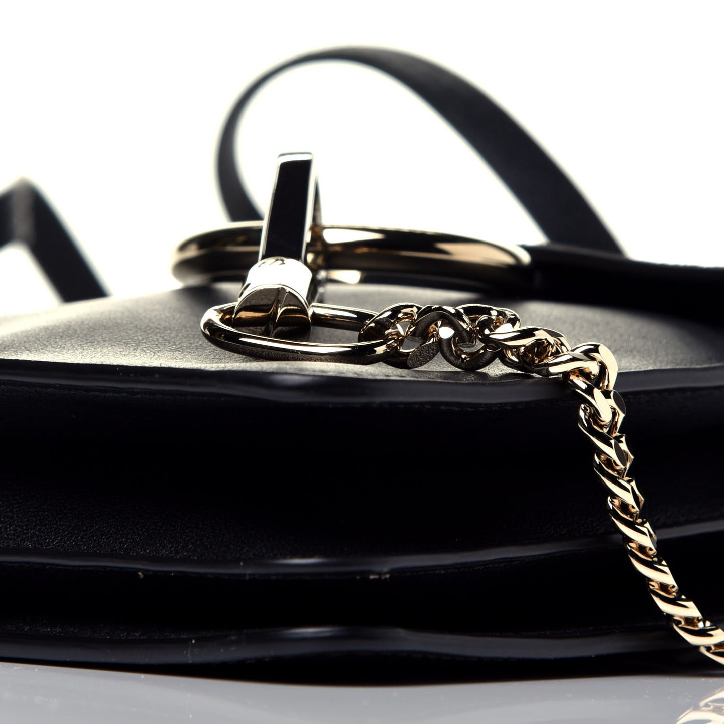 Suede Calfskin Mini Faye Bracelet Bag Black