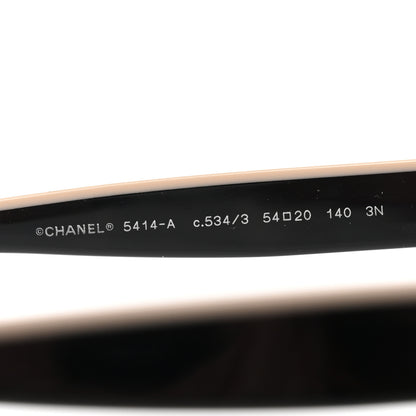 Chanel Acetate CC Butterfly Sunglasses 5414 Black Beige 5 of 8