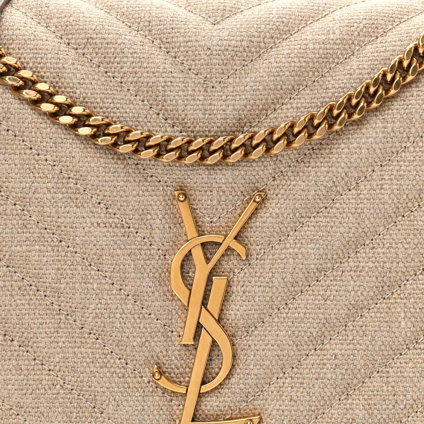 Calfskin Linen Monogram Kate 99 Natural
