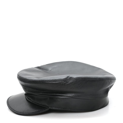 Hermes Lambskin Vauban Charms Cap 56 Black 4 of 8