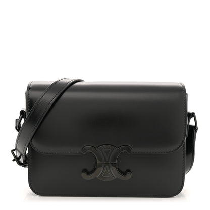 Celine Shiny Calfskin Teen Cuir Triomphe Black 1 of 9