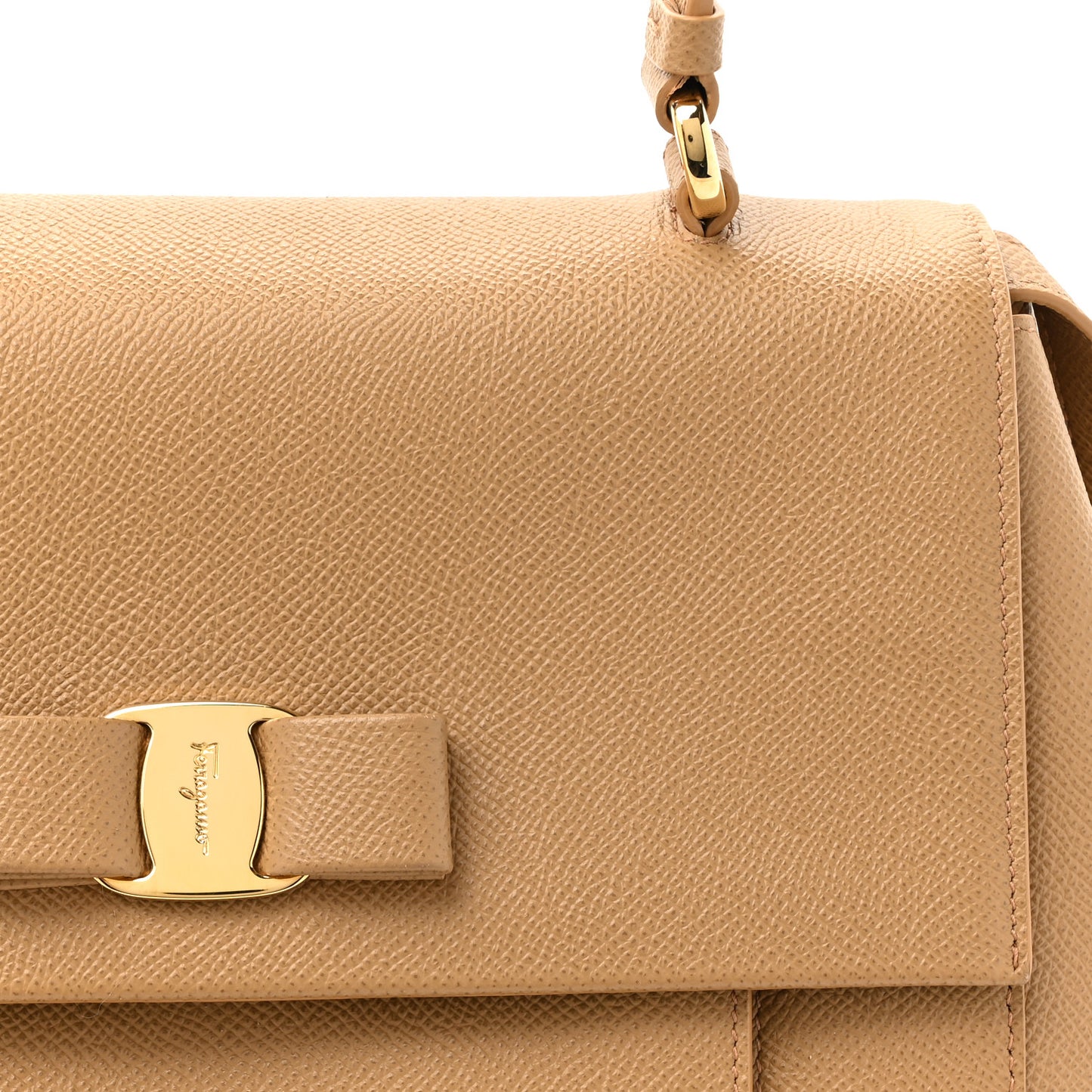 Hammered Calfskin Carrie O Shoulder Bag Camel