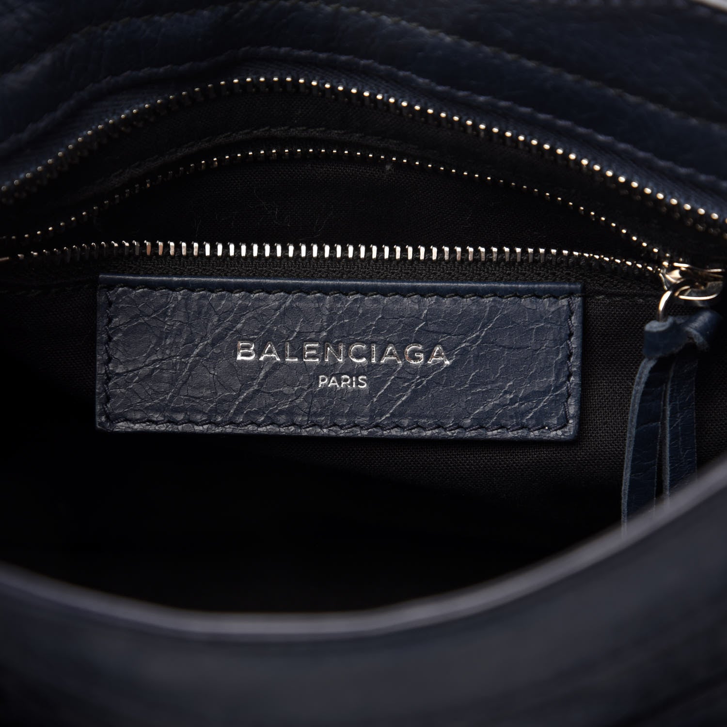 Balenciaga Agneau Classic Silver Hardware Mini City Bleu de Minuit 9 of 12