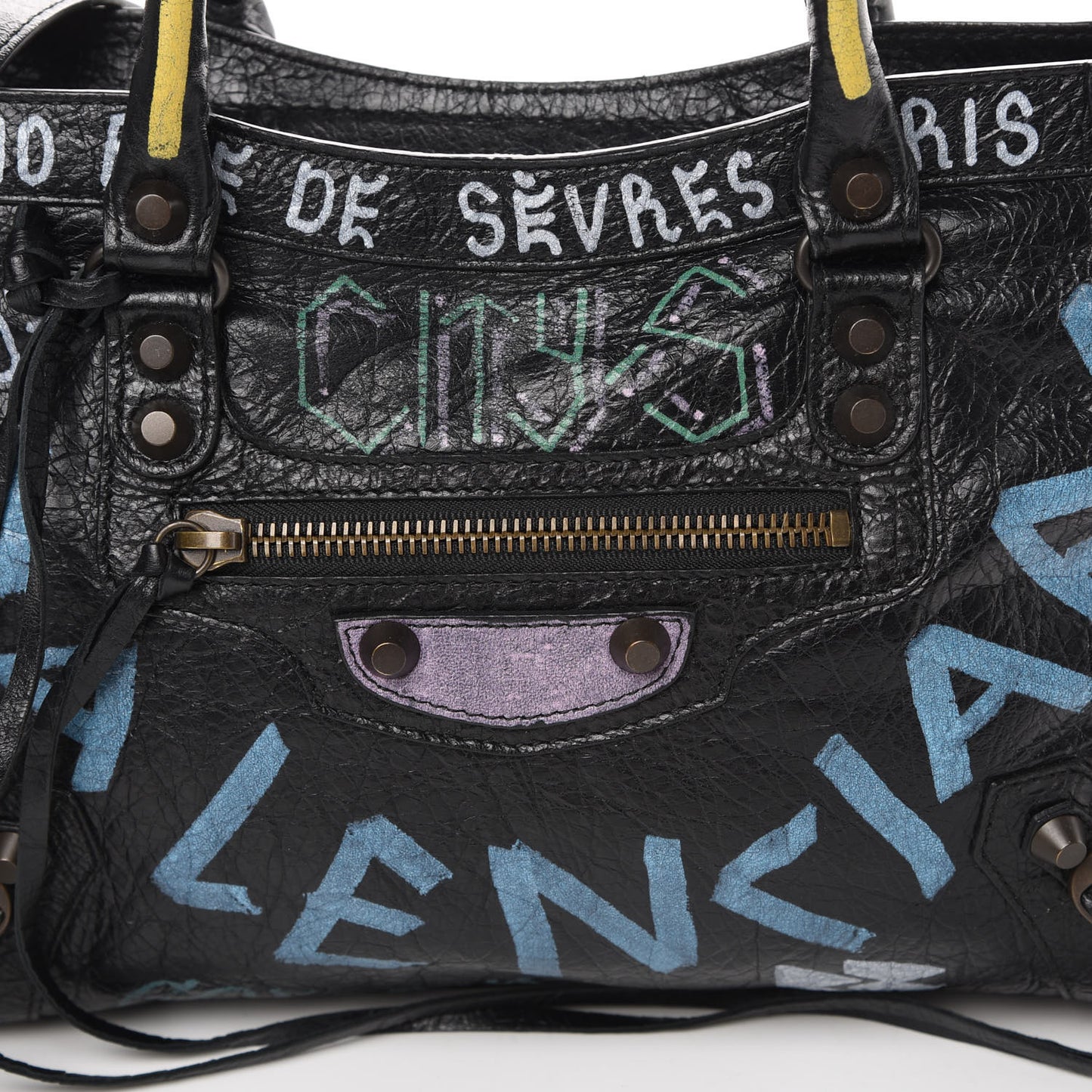 Agneau Graffiti All Over Classic Hardware S City Black Multicolor
