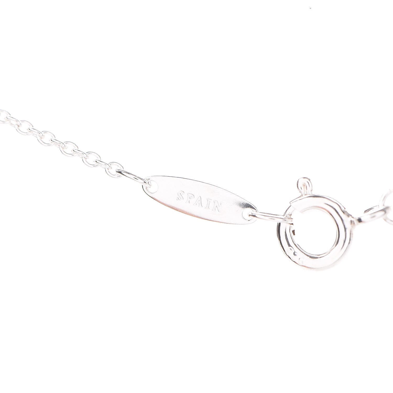 Tiffany Sterling Silver Diamond .10ct Elsa Peretti Diamonds by the Yard Pendant Necklace 5 of 9