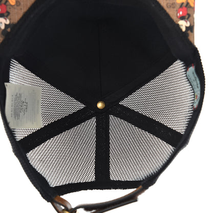 Gucci X DISNEY Mini Vintage GG Supreme Monogram Mickey Mouse Baseball Hat XL Beige Vintage Sun Oil 8 of 8