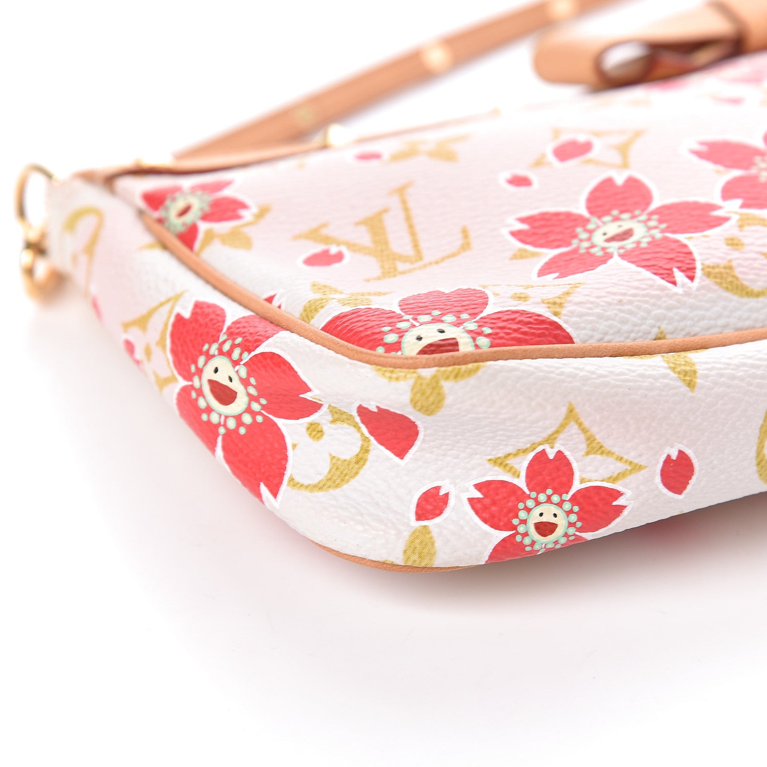 Louis Vuitton Monogram Cherry Blossom Pochette Accessories Red 9 of 10
