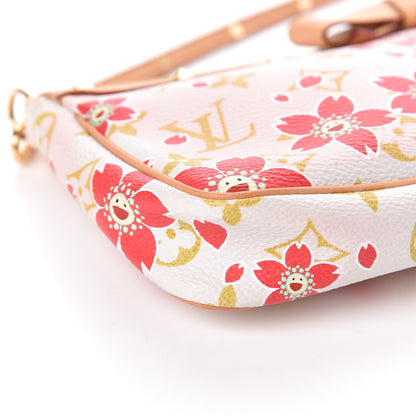 Louis Vuitton Monogram Cherry Blossom Pochette Accessories Red 9 of 10
