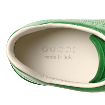 Gucci Calfskin GG Tennis Embossed Mens Ace Sneakers 8 New Shamarock 9 of 10