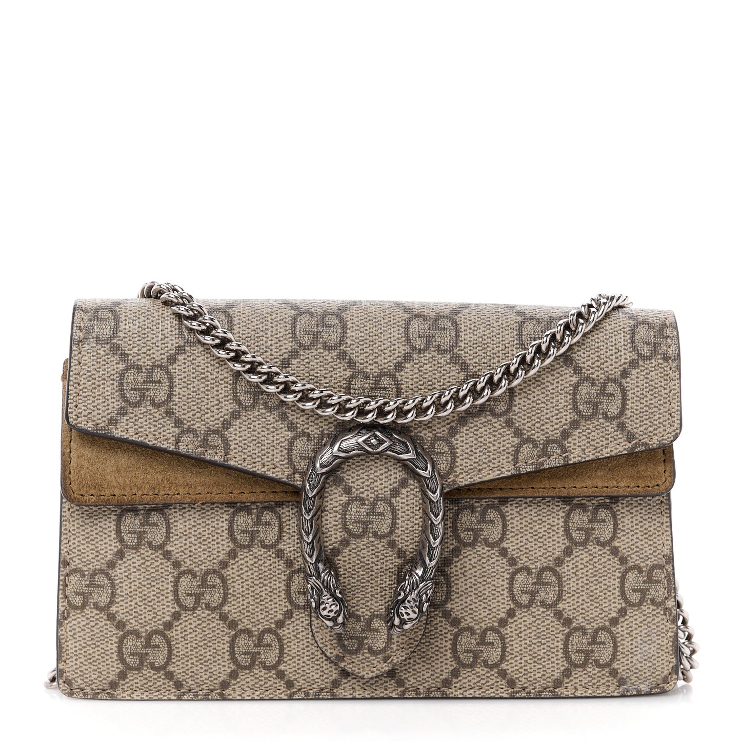 GG Supreme Monogram Super Mini Dionysus Shoulder Bag Taupe