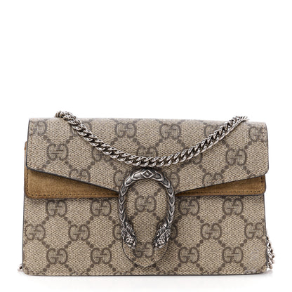Gucci GG Supreme Monogram Super Mini Dionysus Shoulder Bag Taupe 1 of 10