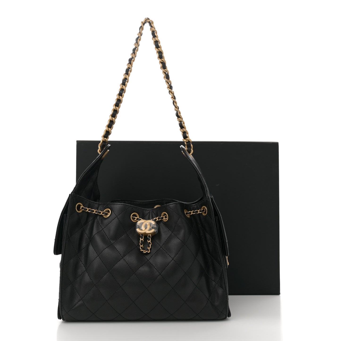 Caviar Quilted Small Chanel 25 Handbag Black