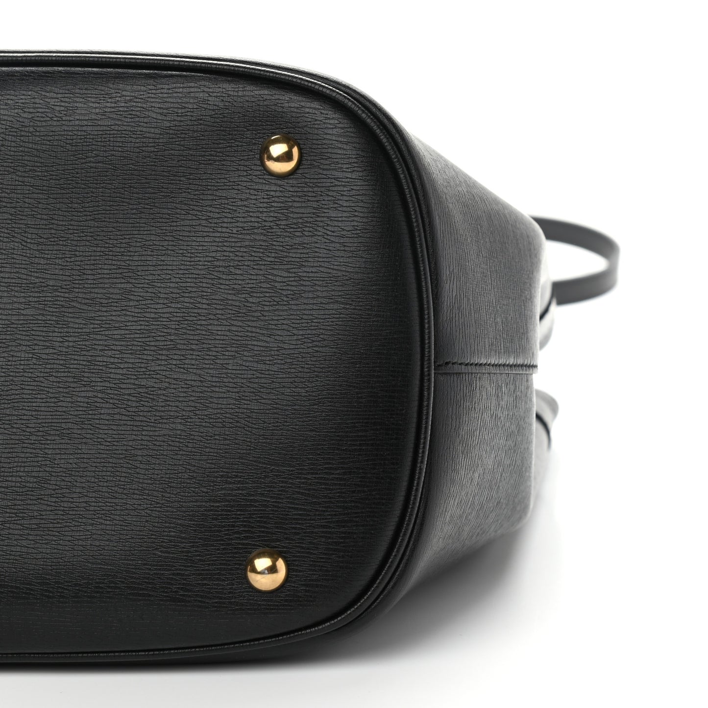 Textured Calfskin Large Bright Bit Tote Black