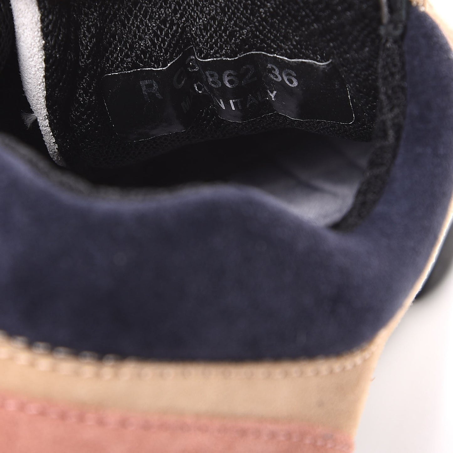 Suede Calfskin CC Sneakers 36 Beige Pink