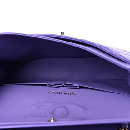 Chanel Caviar Quilted Medium Double Flap Purple 5 of 10