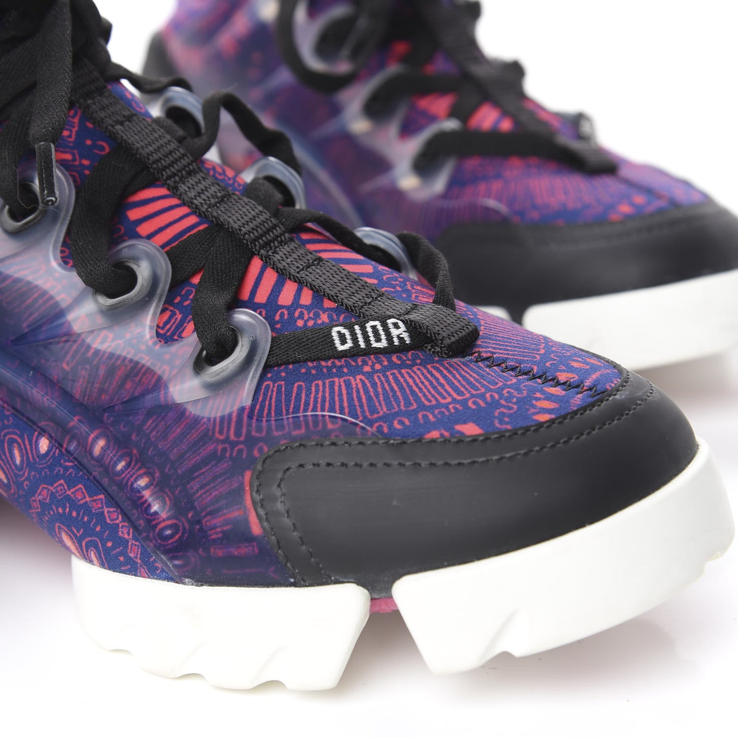 Technical Fabric Rubber Womens Fireworks D-Connect Sneakers 36.5 Deep Blue Pink