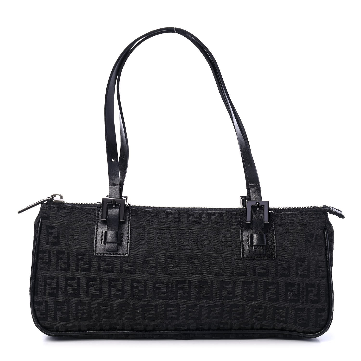 Fendi Zucchino Small Shoulder Bag Black 1 of 4