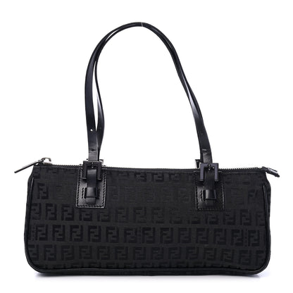 Fendi Zucchino Small Shoulder Bag Black 1 of 4