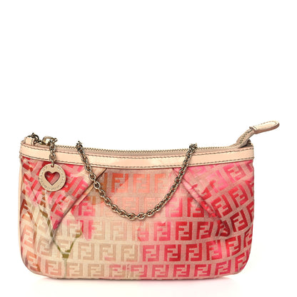 Fendi Patent Zucchino Vitello Floral Forever Pochette White Multicolor Crema 1 of 11