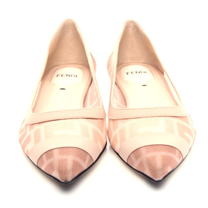 Fendi Mesh FF Skimmer Ballerina Flats 35 Rose Nude 5 of 10