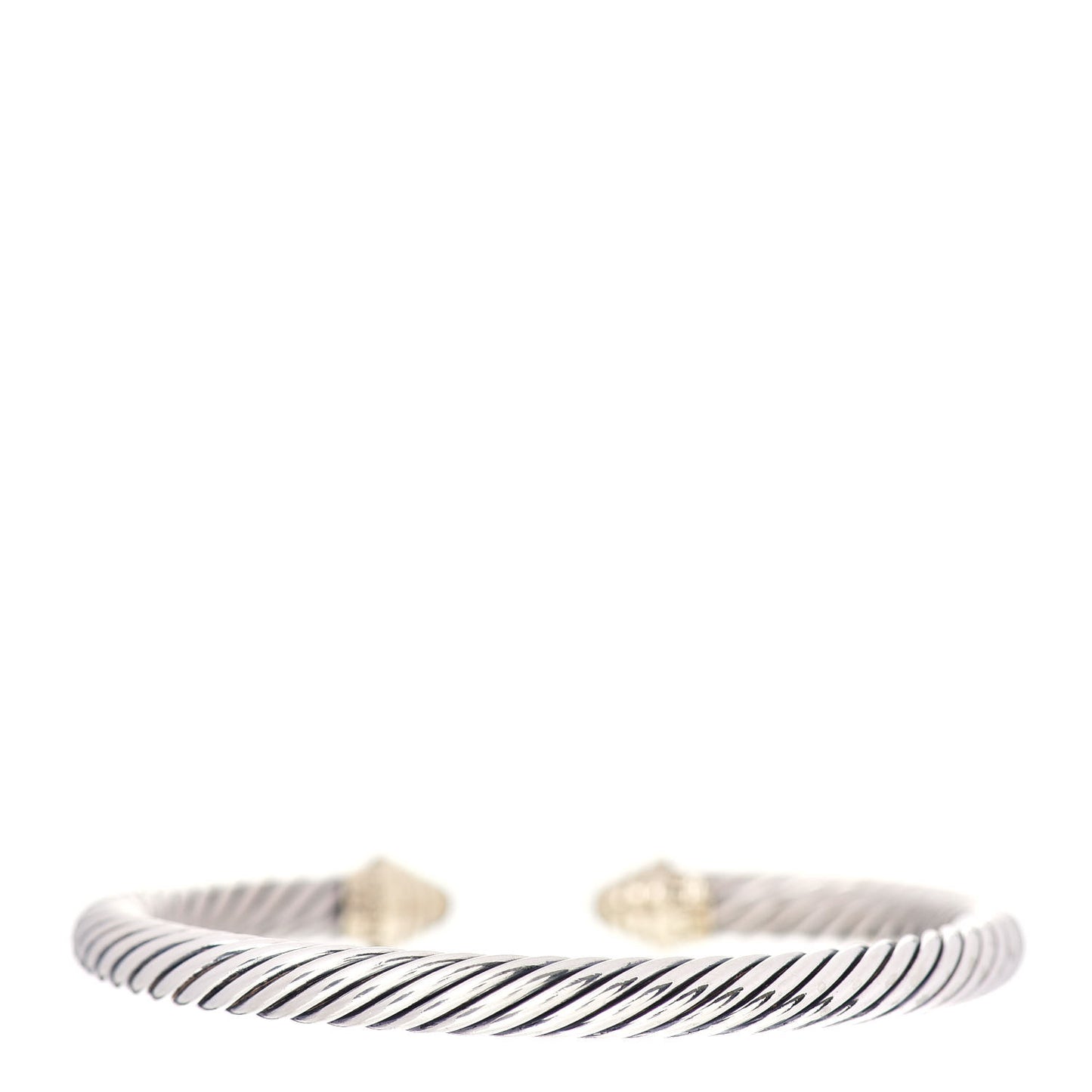 Sterling Silver 14K Yellow Gold 5mm Cable Classics Bracelet