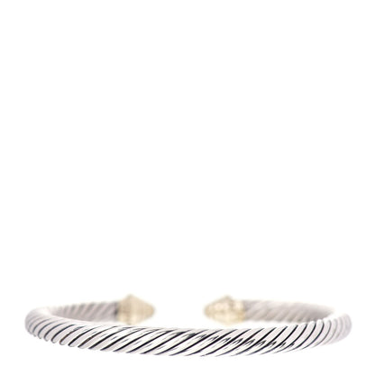 David Yurman Sterling Silver 14K Yellow Gold 5mm Cable Classics Bracelet 3 of 4