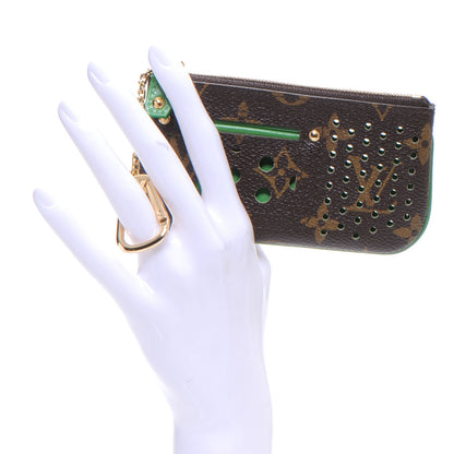 Louis Vuitton Monogram Perforated Key Pouch Green 2 of 7