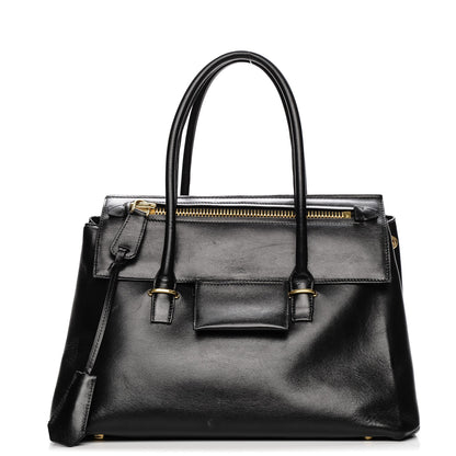 Tom Ford Smooth Calfskin Medium Icon Bag Black 1 of 7
