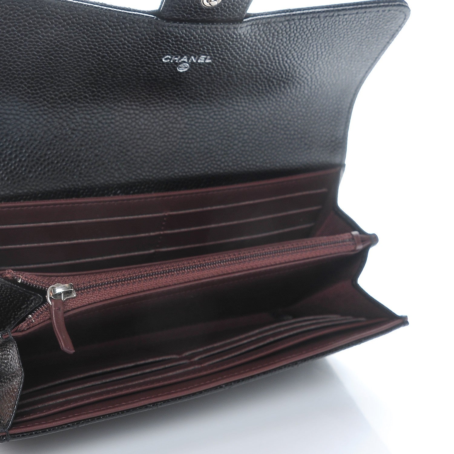 Chanel Caviar Quilted Large Gusset Flap Wallet Black 5 of 9