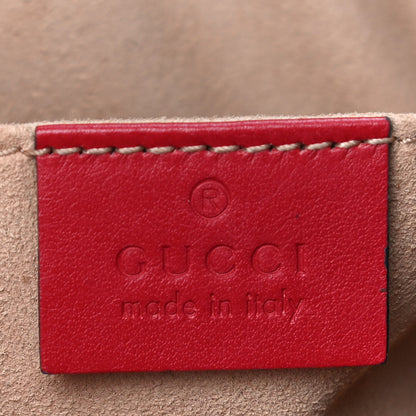 Gucci Calfskin Matelasse Mini GG Marmont Chain Shoulder Bag Hibiscus Red 6 of 11
