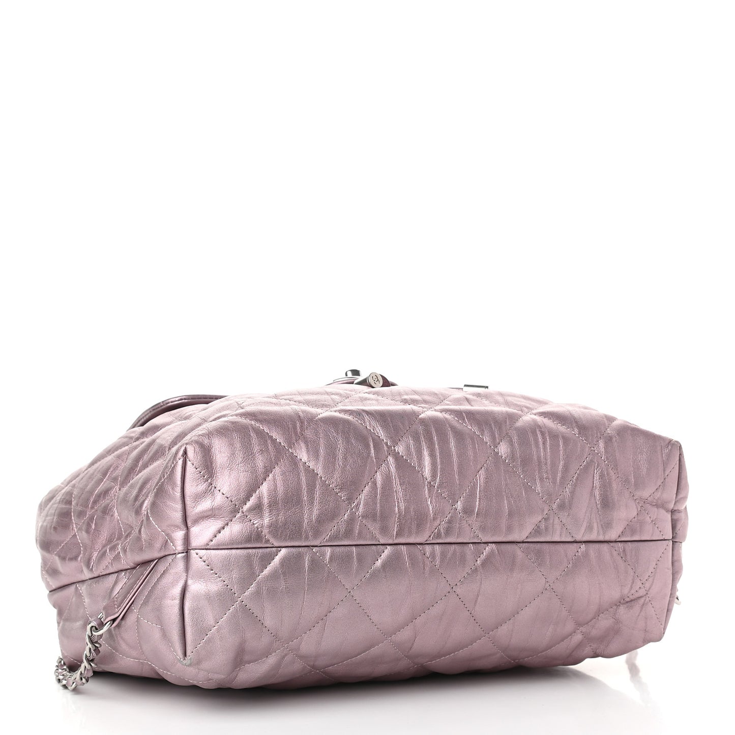 Iridescent Calfskin Quilted Ground Control Backpack Pink