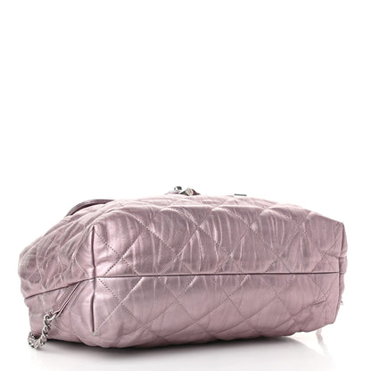 Chanel Iridescent Calfskin Quilted Ground Control Backpack Pink 5 of 10