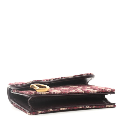 Christian Dior Oblique Saddle Card Holder Bordeaux 4 of 10