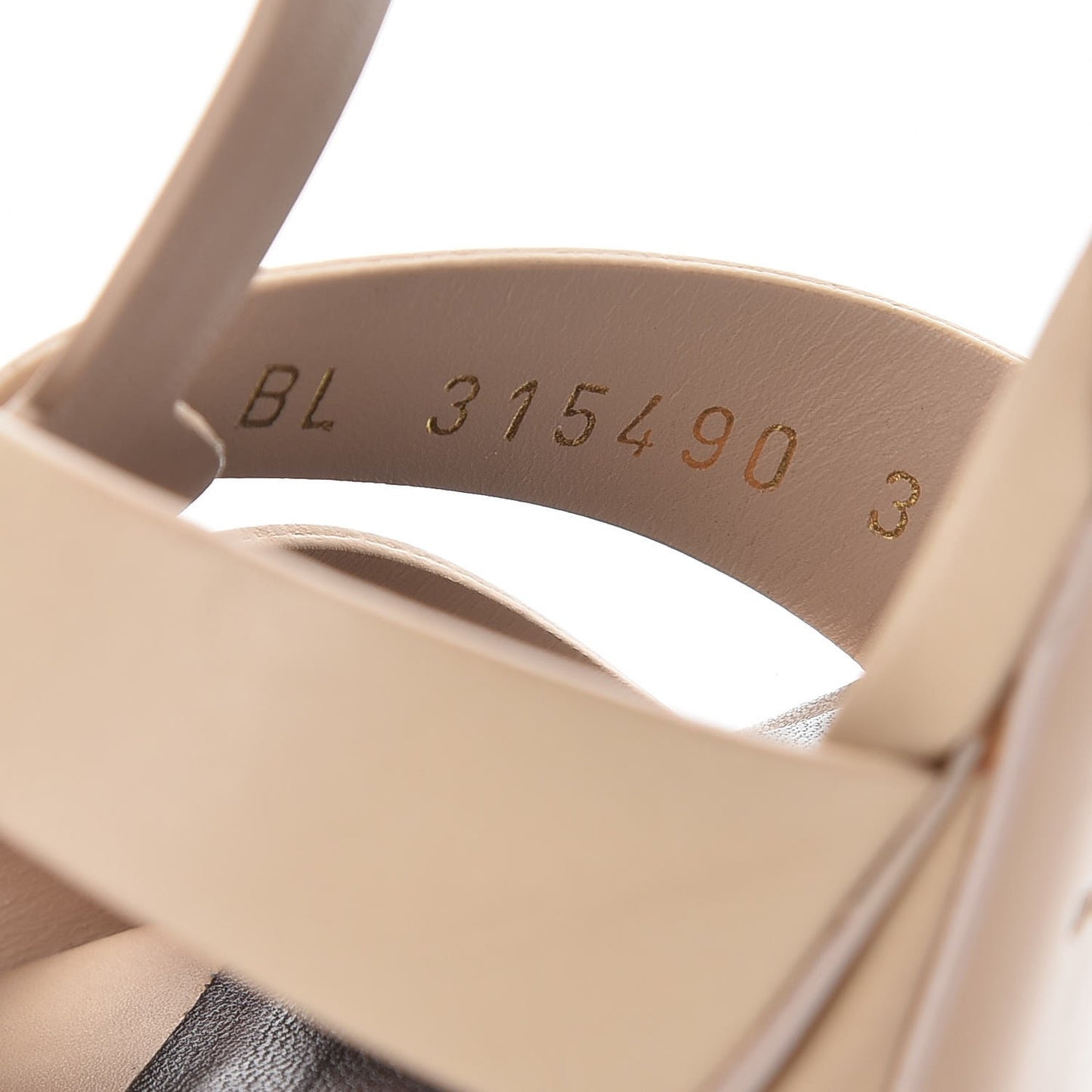 Calfskin Tribute 75 Platform Sandals 37 Nude Powder