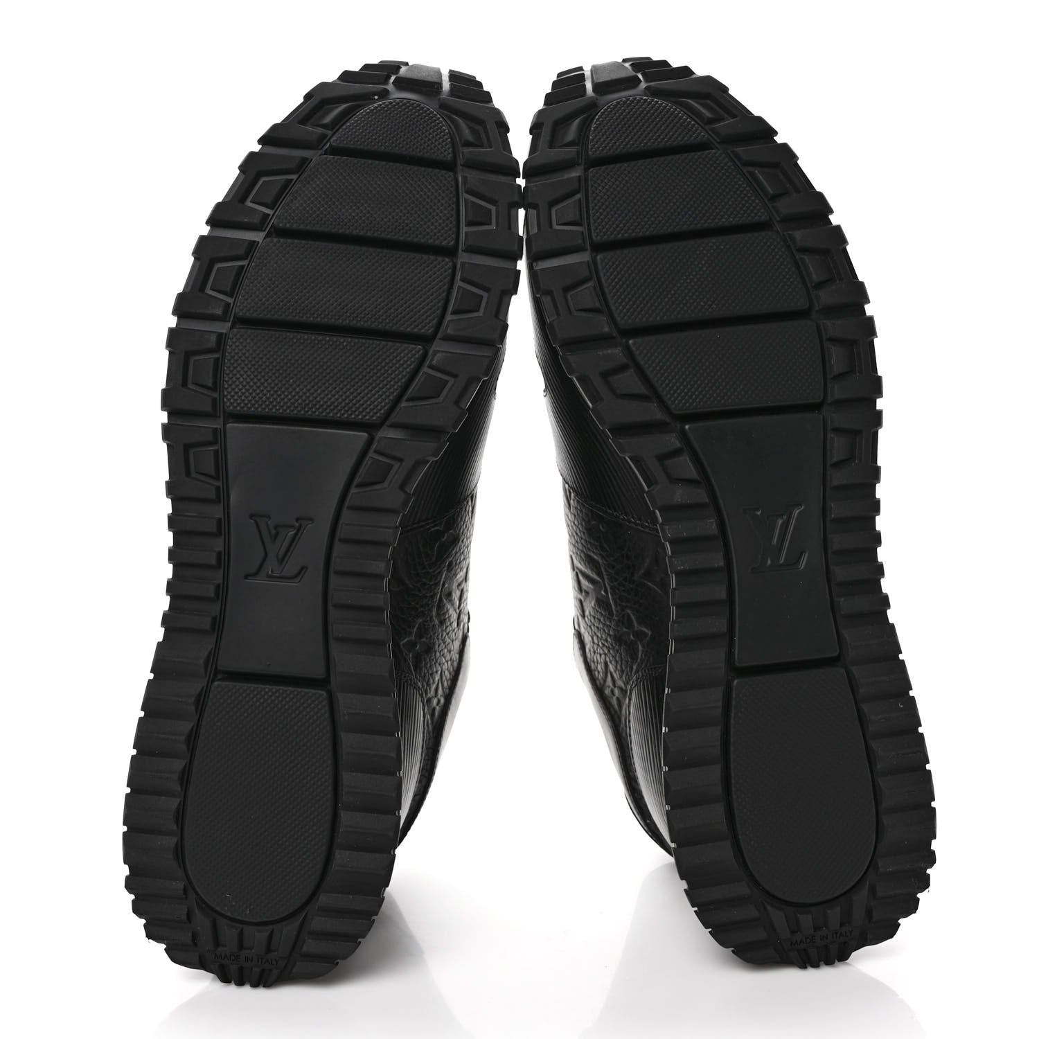 Louis Vuitton Epi Monogram Calfskin Mens Run Away Sneakers 9.5 Black 6 of 10