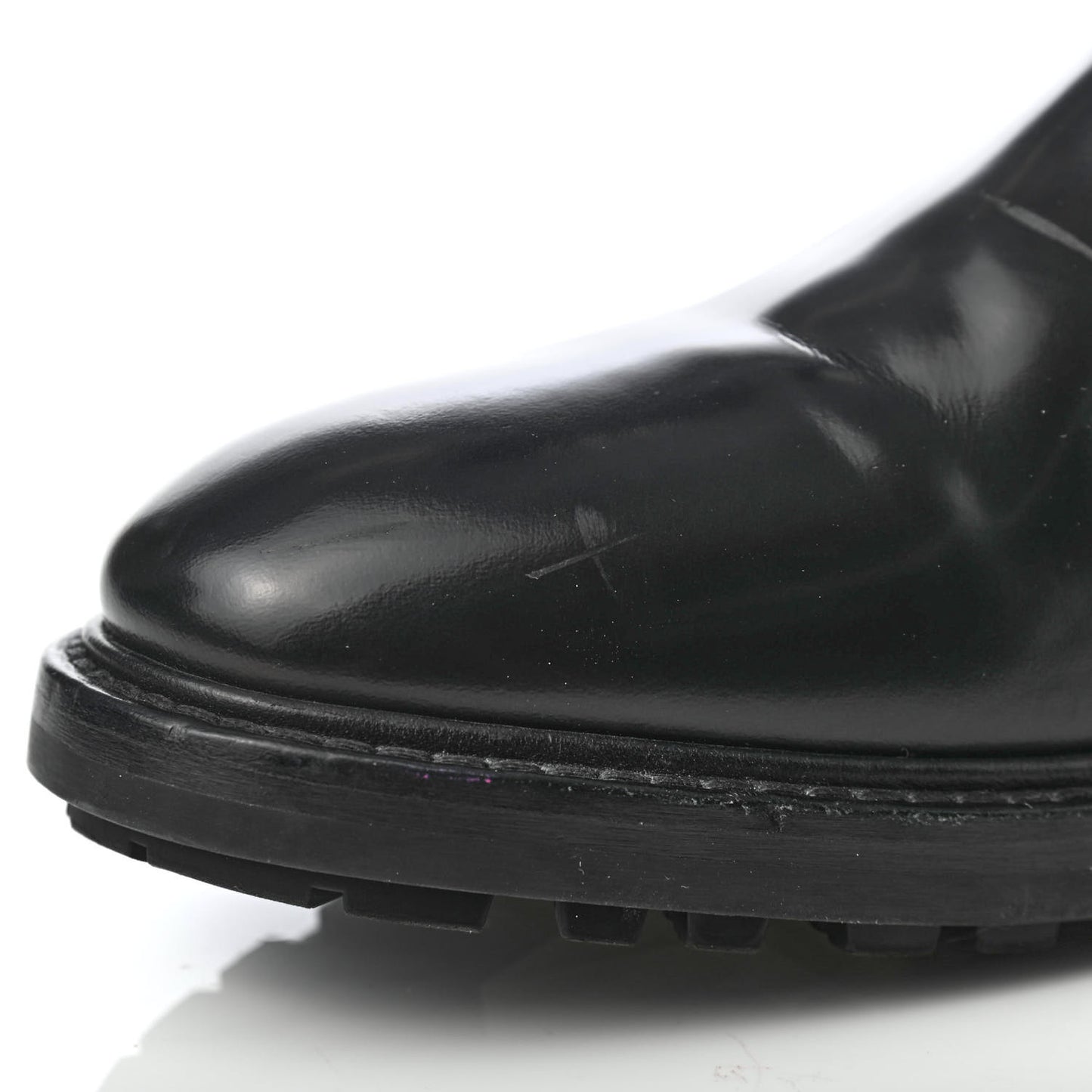 Calfskin Tartan D-Order Low Boot 37.5 Black Off White