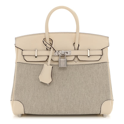 Hermes Toile H Swift Birkin 25 Nata 1 of 11