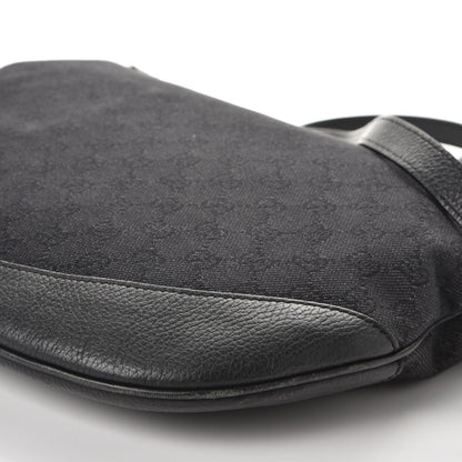 Gucci Denim Monogram Large Half Moon Hobo Black 11 of 11