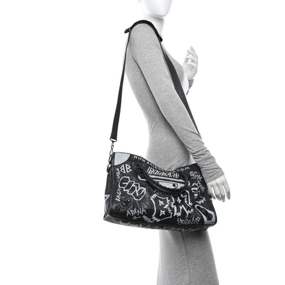 Balenciaga Agneau Arena Graffiti All Over Classic Hardware City Gris Fossile White 2 of 12