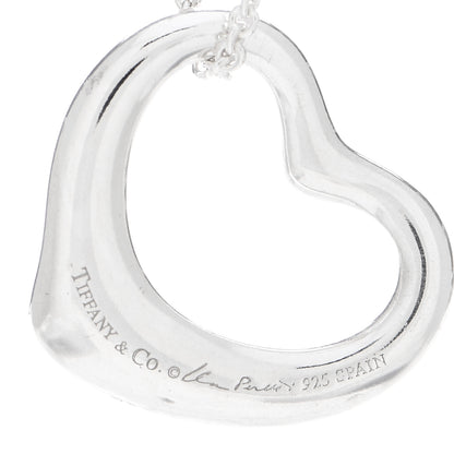 Tiffany Sterling Silver 22mm Elsa Peretti Open Heart Pendant Necklace 4 of 4