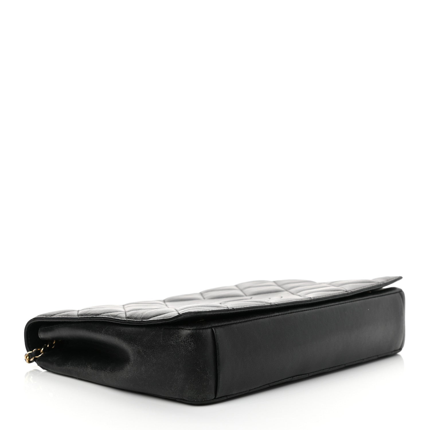 Chanel Lambskin Quilted Medium Diamond CC Flap Black 4 of 12