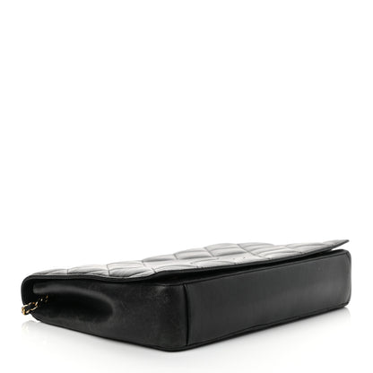 Chanel Lambskin Quilted Medium Diamond CC Flap Black 4 of 12