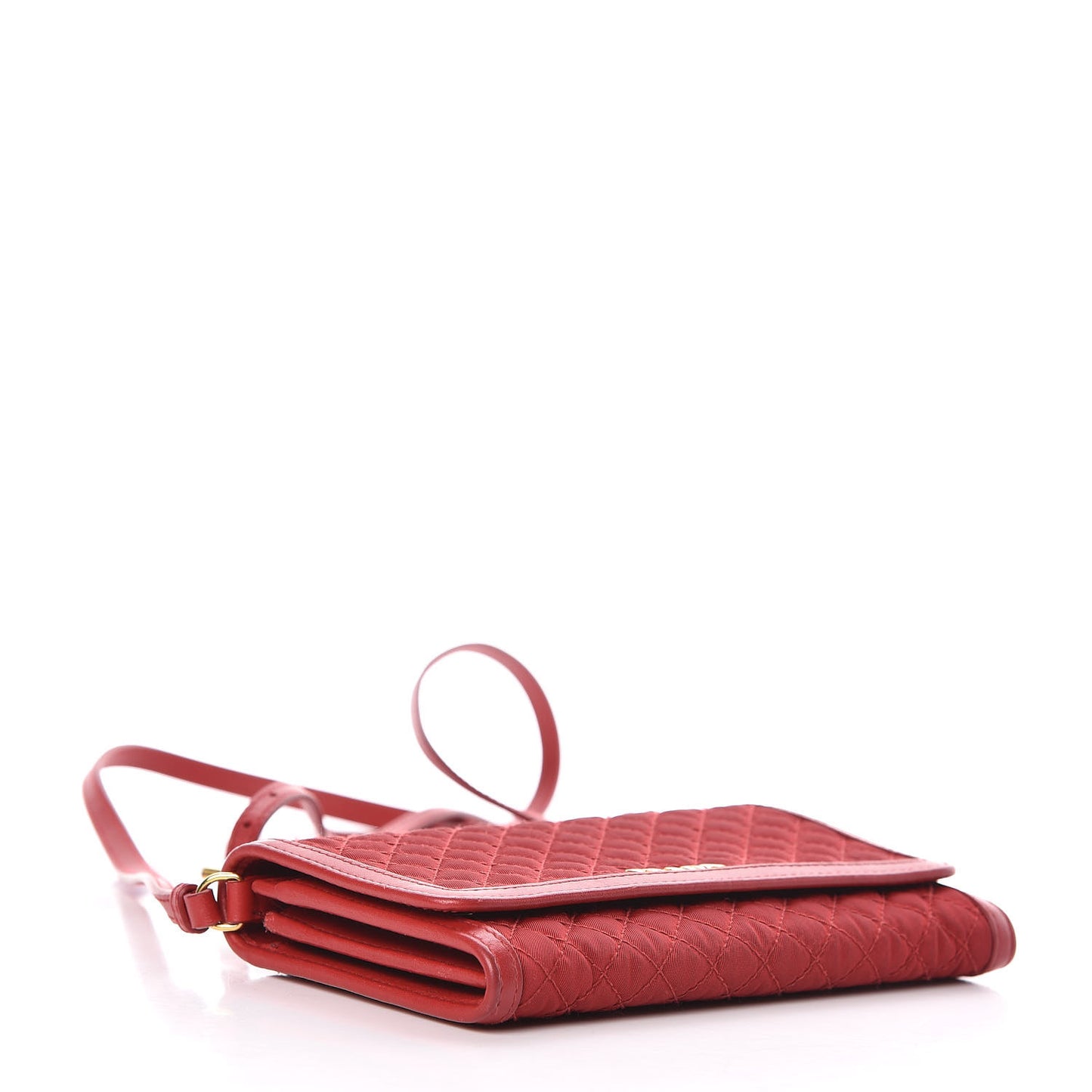 Tessuto Quilted Mini Crossbody Wallet Fuoco
