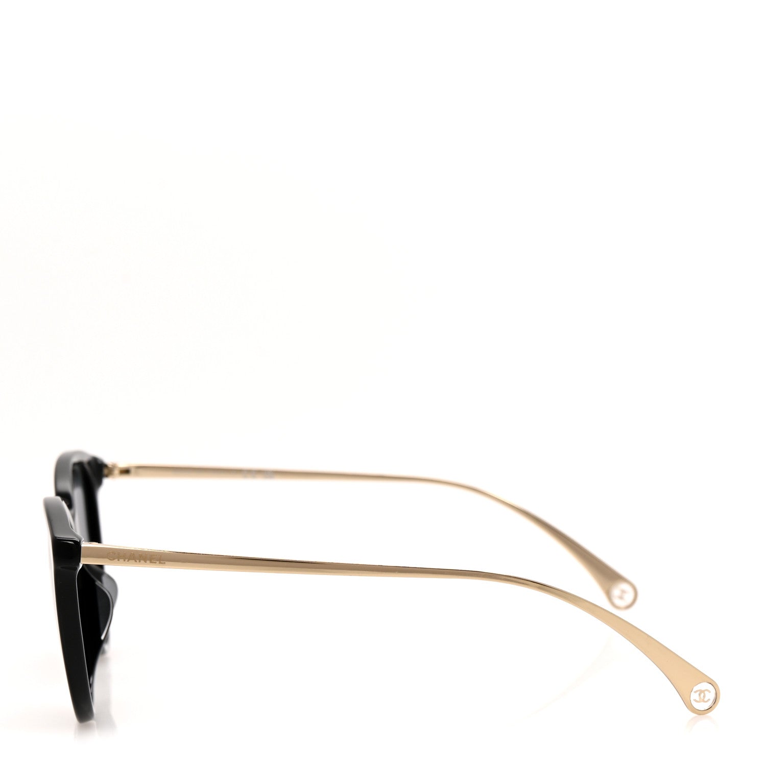 Chanel Acetate Metal Butterfly Sunglasses 5459-A Black Gold