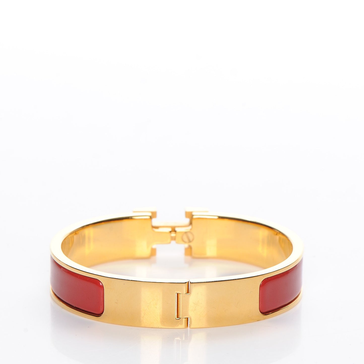 Enamel Narrow Clic Clac H Bracelet Rouge