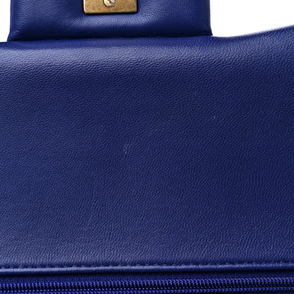 Chanel Lambskin Chevron Quilted Jumbo Double Flap Navy Blue 15 of 15