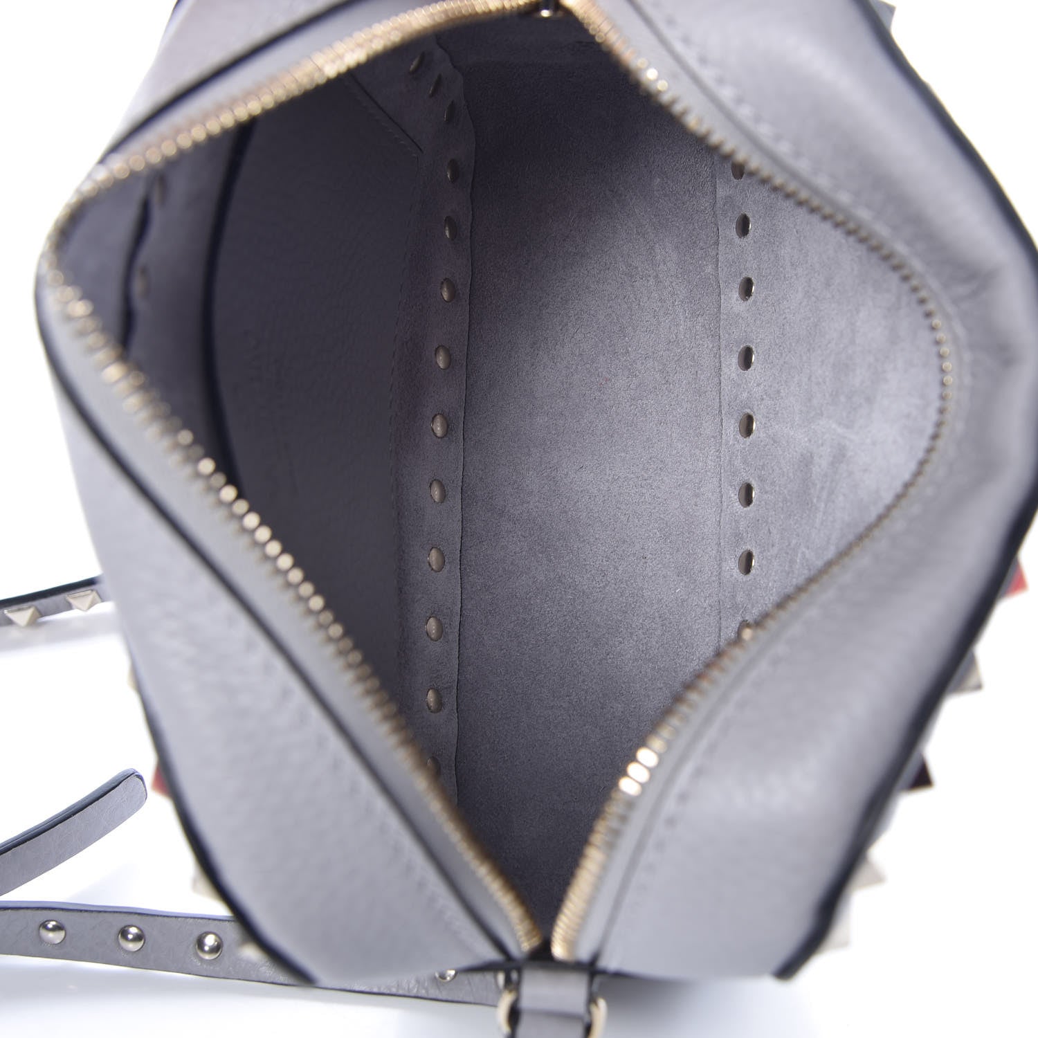 Valentino Garavani Grained Calfskin Rockstud Camera Crossbody Bag Pastel Grey 5 of 7